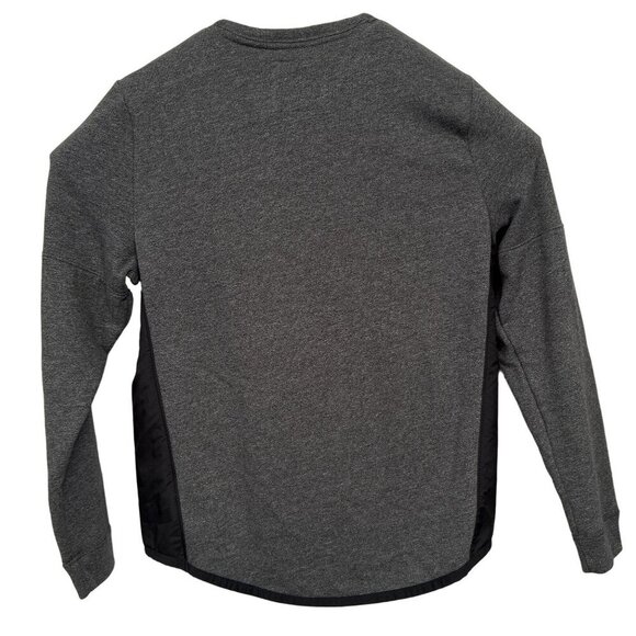 Hollistter Mens XL Gray Pullover Black SIde Panels Long Sleeve Crew Neck Tee - Picture 2 of 4